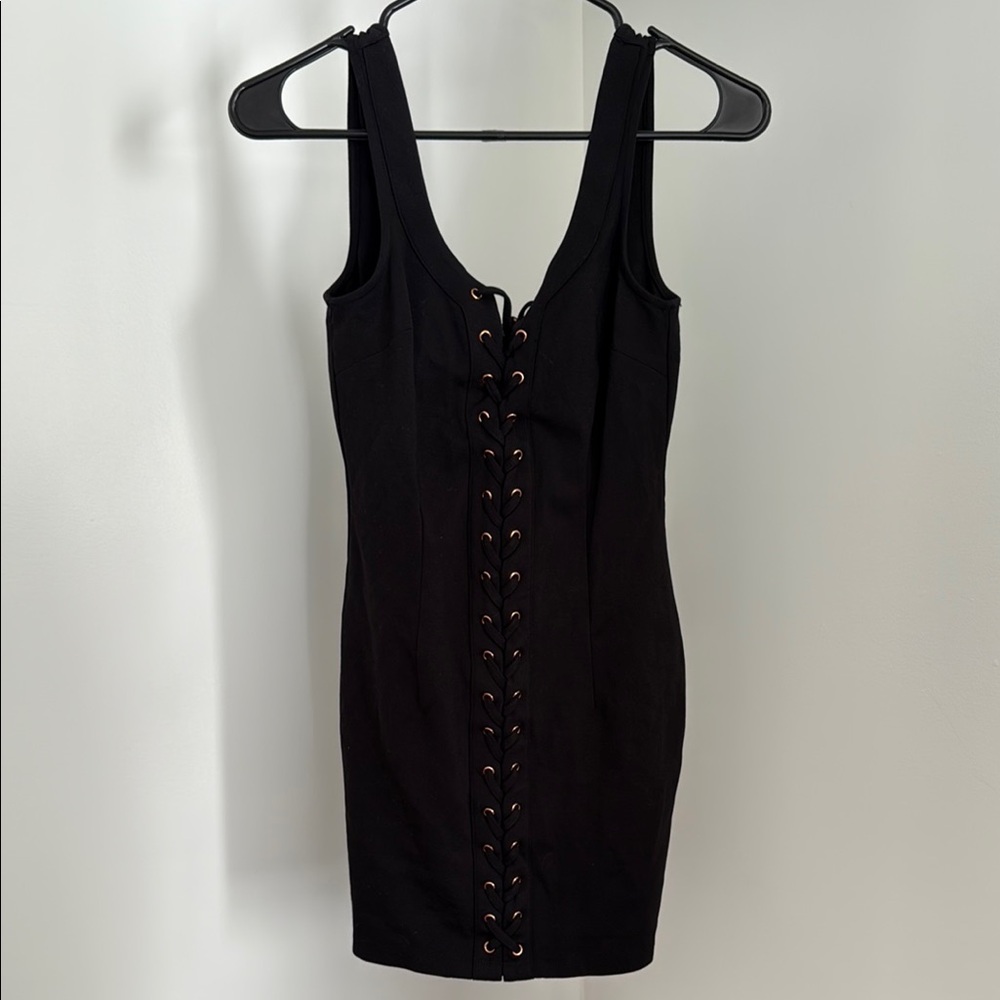 Guess Black Sleeveless Bodycon Mini Dress